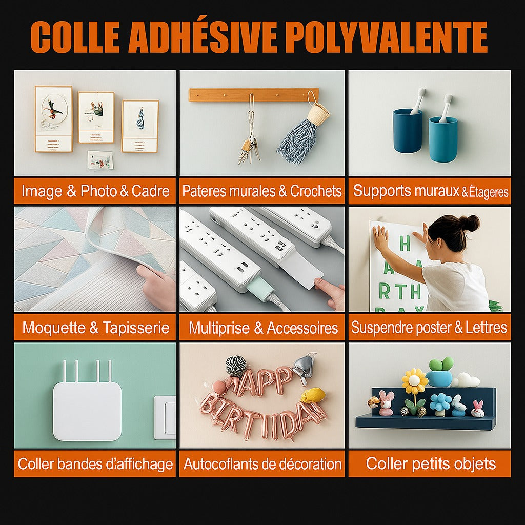 Bande Adhésive Double Face Ultra-Forte - Fixation Jusqu'à 8kg